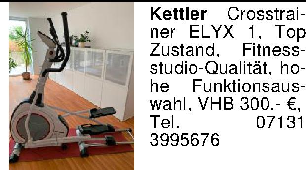 Crosstrainer popular Kettler Elyx 1